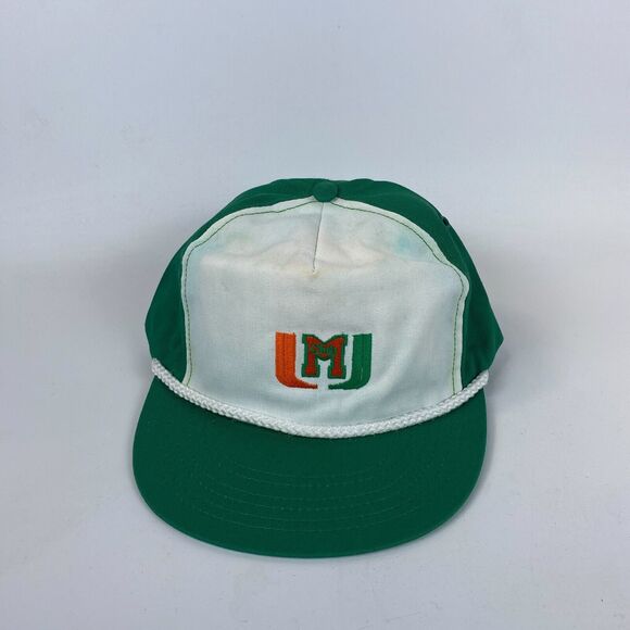 Crown Classic Baseball Cap Mens OS White Green LMJ Club Embroidered Strapback - Picture 2 of 7